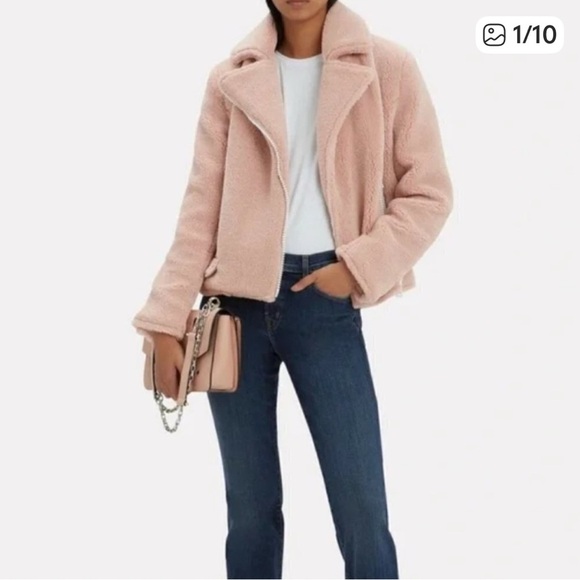 Mother The Mini Pocket Rider Jacket in Tough Girl Blush - Picture 1 of 10